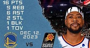 Jordan Goodwin player Highlights SUNS vs WARRIORS NBA Regular season game 12-12-2023