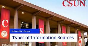 Types of Information Sources