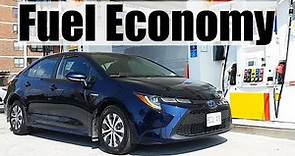 2022 Toyota Corolla HYBRID - Fuel Economy MPG Review + Fill Up Costs