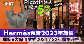 【名品攻略】Hermès預告2023年加價　即睇8大保值款式過去1年價格升幅　Picotin 22加幅達5% - 香港經濟日報 - 理財 - 個人增值
