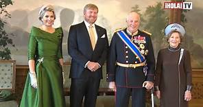 Máxima y su impactante vestido esmeralda para su visita de Estado en Noruega | ¡HOLA! TV