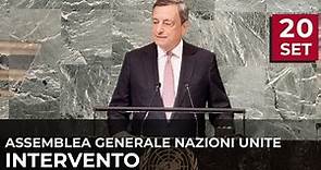 Il Presidente Draghi interviene all’Assemblea Generale delle Nazioni Unite