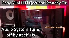 Sony MHC GZR-77D Eject and Standby problem easy fix (stereo shuts itself off)
