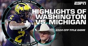 Best of CFP Field Pass w/ Pat McAfee Show: Washington vs. Michigan | ESPN College Football