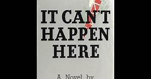 "It Can't Happen Here" By Sinclair Lewis