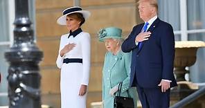 La Reina Isabel II recibe a Donald Trump en el Palacio de Buckingham