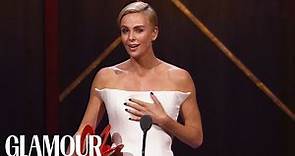 Kate McKinnon Presents Charlize Theron with Her Women of the Year Award | Glamour