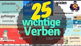 25 wichtige Verben mit Beispielen - 25 most common verbs in german with examples part 2