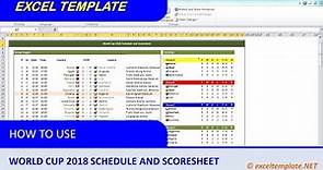 World Cup 2018 Schedule and Scoresheet