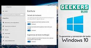 Activar o desactivar sugerencias y corrección de texto de Windows 10 💻| Tutorial