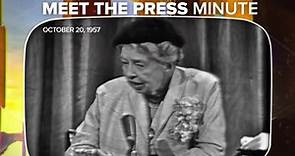 Meet the Press Minute: Eleanor Roosevelt says ‘of course' there will be a female president