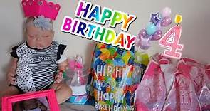 Celebramos el cumpleaños de mi bebe reborn ( muñeca ) Allysen celeste