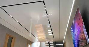Track lighting system for stretch ceiling. Flexible light profile saves time and money