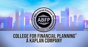 Accredited Behavioral Finance Professional Program | College for Financial Planning, a Kaplan Co.