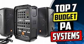 Best Affordable PA System | Top 7 Reviews [2024 Buying Guide]