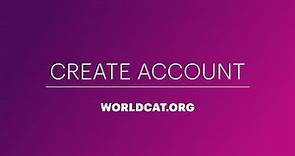 How to create an WorldCat.org account