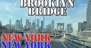 Brooklyn Bridge - Brooklyn to Manhattan - New York - 4K Infrastructure Drive