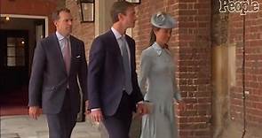WATCH: Pregnant Pippa Middleton (in Baby Blue!) Arrives at Her Nephew Prince Louis' Christening