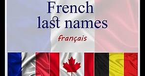 French last names Les noms de famille français