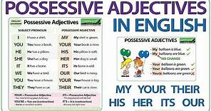 Possessive Adjectives in English - Grammar Lesson