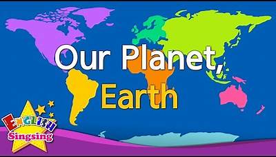 Kids vocabulary - [Old] Our Planet, Earth - continents & oceans - English educational video for kids