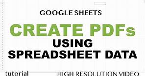 PDFs from Spreadsheet Data and Google Docs Template - Google Sheets