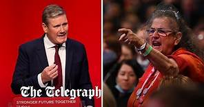 Keir Starmer heckled repeatedly at Labour Party Conference