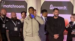 Anthony Joshua v Francis Ngannou square up to each other at weigh-in