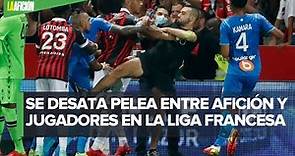 Aficionados del Niza interrumpen partido y saltan al campo para agredir a jugadores del Marsella