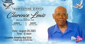 Thanksgiving Service for the Life of Clarence Lewis