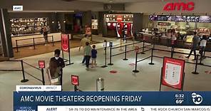 7 San Diego County AMC theaters reopening to the public
