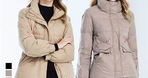 MYVEGA麥雪爾 MA高質感立領袋蓋寬鬆輕羽絨外套-共四色 | 風衣外套 | Yahoo奇摩購物中心