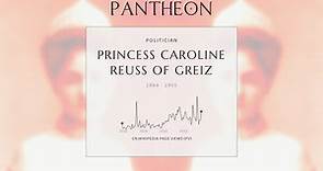 Princess Caroline Reuss of Greiz Biography - Grand Duchess consort of Saxe-Weimar-Eisenach