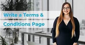 How to Write a Terms and Conditions Page for Your Website