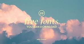 20 free aesthetic fonts (2022)🌷