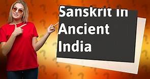 What language did people speak in ancient India?
