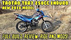 $1300 NEW 2019 TAOTAO TBR7 230cc FULL REVIEW build ride mods Dual-Sport Pros Cons.