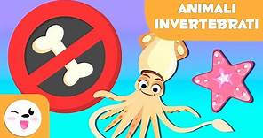 ANIMALI INVERTEBRATI - Artropodi, molluschi, vermi, celenterati, echinodermi e spugne