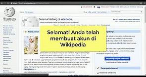 Tutorial Wikipedia - Membuat akun baru
