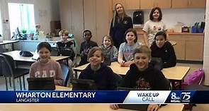 The Wharton Elementary News team share a Wake Up Call for WGAL News 8 Today