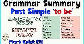 Past Simple "to be" verbs (was/were) | English speaking practice - Mark Kulek ESL
