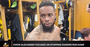 Steelers' LB Kwon Alexander Focused On Stopping Raiders Run Game