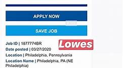 🔹Lowe’s Is Hiring! Click Our Story... - Jobs Hiring In Philly
