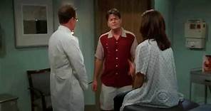 Charlie Harper and Chelsea at the plastic surgeon for a breast reduction - Two and a half men