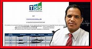 Solicitar certificación de aportes en la TSS o Seguridad Social para demandas