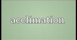 Acclimation Meaning