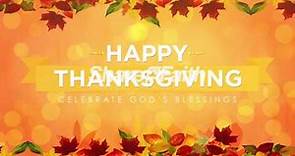 Thanksgiving Backgrounds: Happy Thanksgiving Autumn Leaves Video Loop