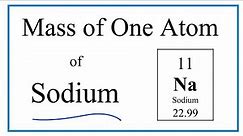 How to Find the Mass of One Atom of Sodium (Na)