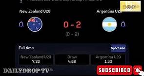 Gino Infantino New Zealand vs Argentina U20 Game Continue