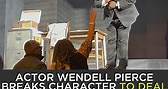 Actor Wendell Pierce breaks character to deal with disruptive woman during Broadway show